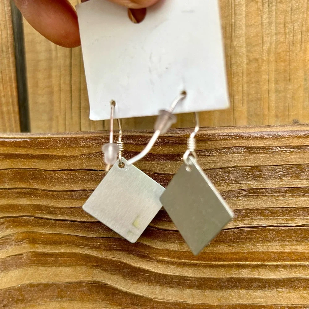 Handcrafted Geometric Earrings Dangle New